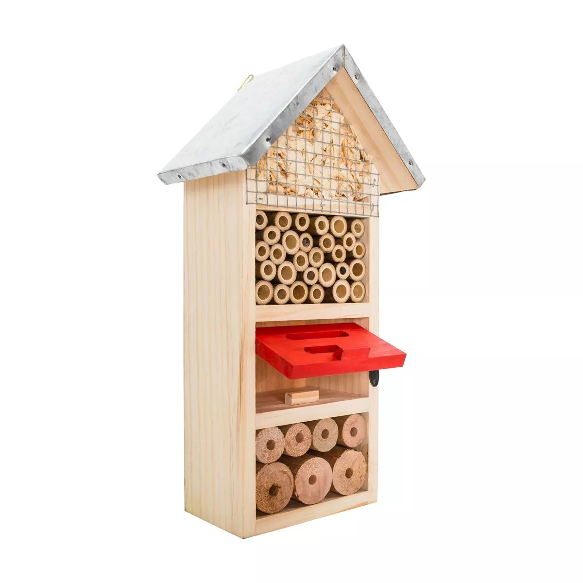 PetBuddy domeček třípatrový, hotel pro hmyz, 13 x 8.5 x 26 cm, borové dřevo Pet Buddy