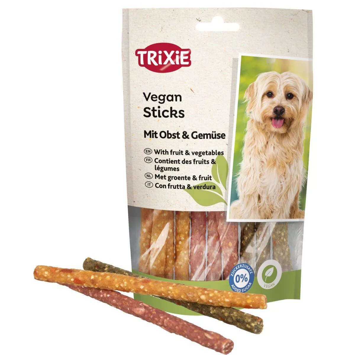 Vegan Sticks, veganské tyčinky s ovocem a zeleninou, 100 g TRIXIE