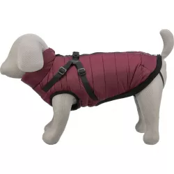 Zimní bunda PIROU s postrojem XS: 27cm, hruď: 40-44cm, krk: až 32cm - sangria TRIXIE