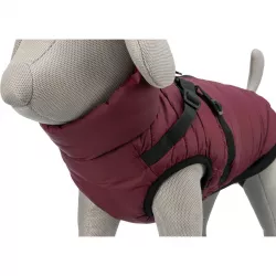 Zimní bunda PIROU s postrojem XS: 27cm, hruď: 40-44cm, krk: až 32cm - sangria TRIXIE