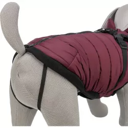 Zimní bunda PIROU s postrojem XXS: 24cm, hruď: 38-42cm, krk: až 30cm - sangria TRIXIE