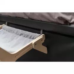 Hammock, lehátko pro kočky do 12 kg, 47 x 24 x 38 cm, dřevo/plyš, šedá TRIXIE