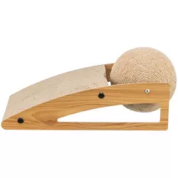 Škrabací rampa s míčem, 40 × 17 × 20 cm, dřevo/karton/sisal TRIXIE