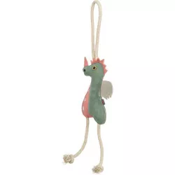 Dragon - dráček na laně, 55 cm, hračka pro psy, 100% pravá kůže/lano, zelená TRIXIE