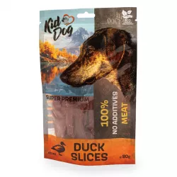 KIDDOG SUPER PREMIUM 100% kachní prsa bez aditiv, proužky 80 g KIDDOG SUPER PREMIUM 100% kachní prsa bez aditiv, proužky 80 g