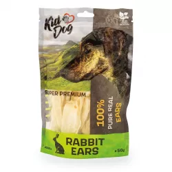 KIDDOG SUPER PREMIUM 100% přírodní králičí uši 50 g KIDDOG SUPER PREMIUM 100% přírodní králičí uši 50 g