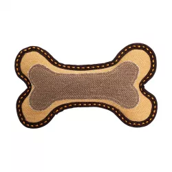 Jutová kost 25 cm, robustní aport pro psy, HIPHOP DOG, hnědá/písková