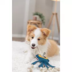 Monster - příšerka na laně, 47 cm, hračka pro psy, 100% pravá kůže/lano, petrolejová TRIXIE