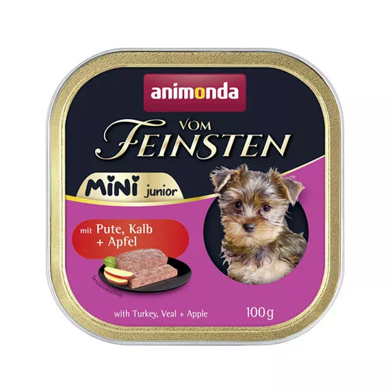 ANIMONDA paštika Vom Feinsten MINI Junior - krůta, telecí, jablko pro psy 100 g
