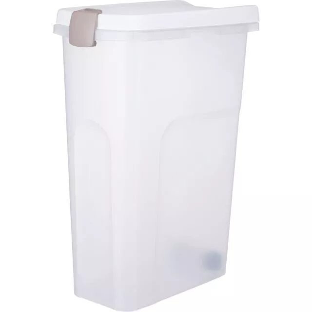 Barel, vzduchotěsný zásobník 40 l/27 × 61 × 45 cm, transparentní/bílá TRIXIE