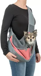 Front Sling Carrier - přední nosítko/taška, 50 x 25 x 18 cm, růžová/šedá (max. 5kg) TRIXIE