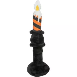 Svícen HALLOWEEN, plyšová hračka se zvukem, 33 cm, černá/oranžová - LIMITOVANÁ NABÍDKA