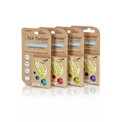 Tick Twister ClipBox 3ks - vytahovač na klíšťata v pouzdře, plast/silikon