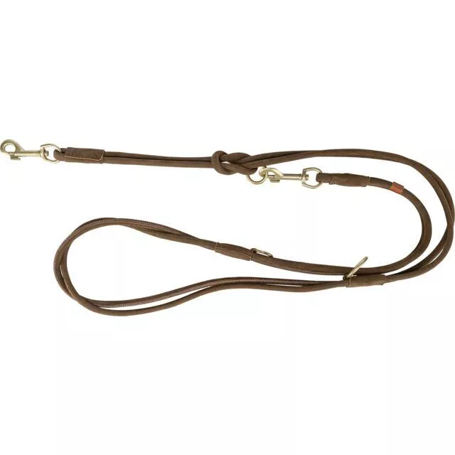 Vodítko PURE kožené kulaté nastavitelné, S: 2 m/ 10 mm, hnědá TRIXIE