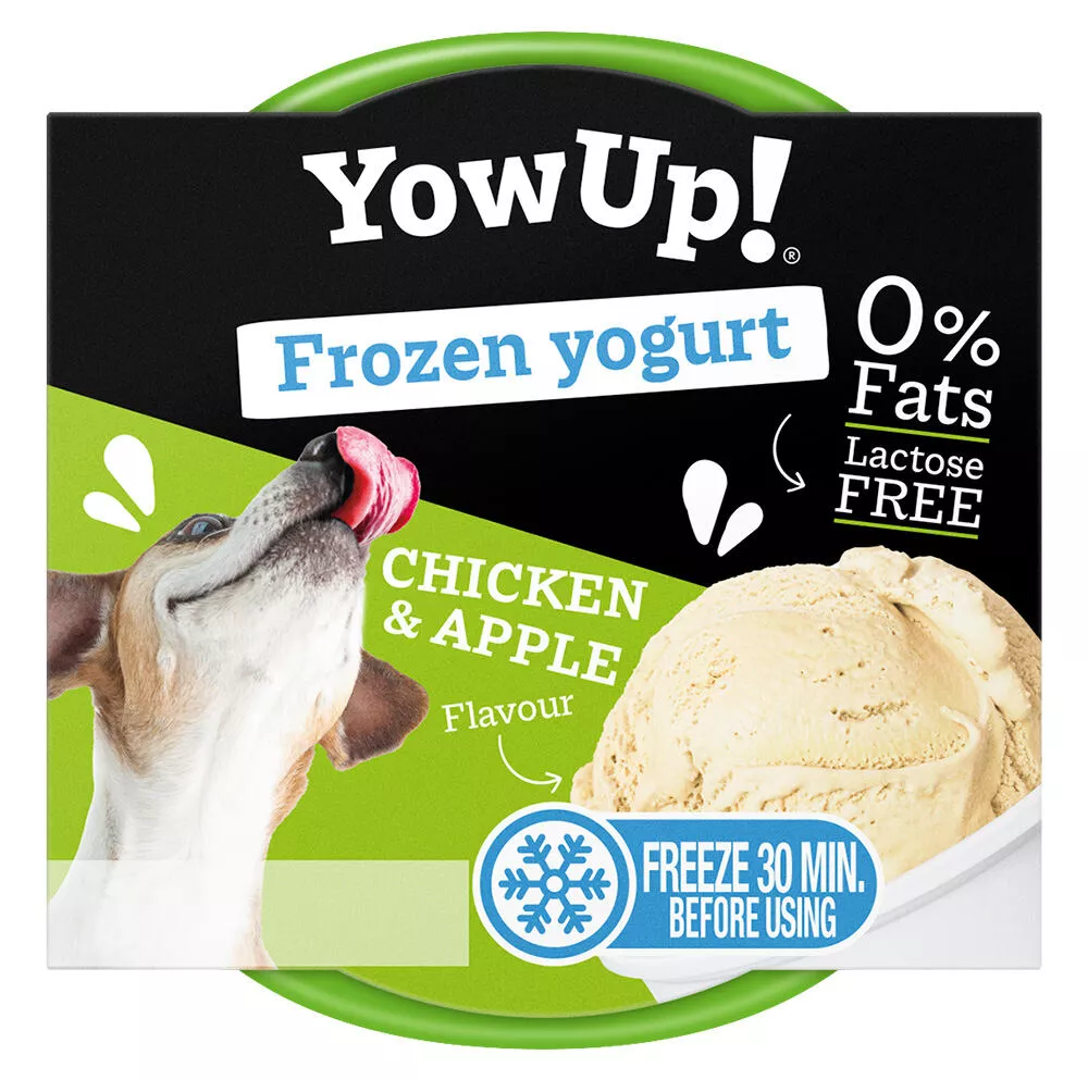 YOWUP Frozen Yoghurt - zmrzlinový jogurt s příchutí kuřete a jablka 110 g Dairy pet Yow Up!