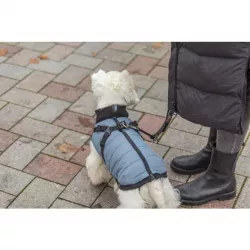 Obleček PONTIS - vesta s postrojem, modrošedá XXS: 24cm, hruď: 40-44cm, krk: 30cm TRIXIE