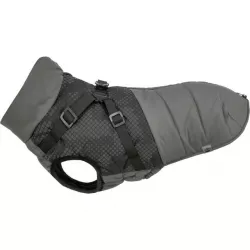 Reflexní obleček PONTIS - vesta s postrojem, šedá XXS: 24cm, hruď: 37-41cm, krk: 27cm