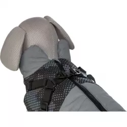 Reflexní obleček PONTIS - vesta s postrojem, šedá XXS: 24cm, hruď: 37-41cm, krk: 27cm TRIXIE