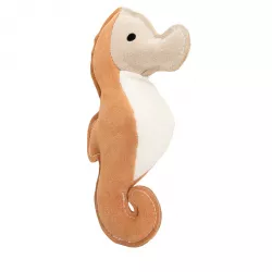 Mořský koník, 23 cm, jutový robustní aport, HIPHOP DOG, krémová/hořčicová