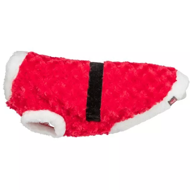Vánoční plyšový obleček Santa, červená XS: 30cm, hruď: 44cm TRIXIE