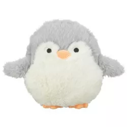Vánoční tučňáček, bez zvuku, 16 cm, plyš, bílá/šedá