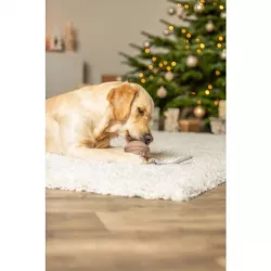 Vánoční zvonek na pamlsky, na laně, ø 12/36 cm, tvrdá guma/bavlna, starorůžová TRIXIE