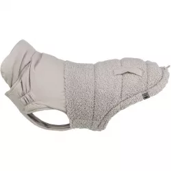 Zimní vesta AJOU s kožíškem, šedá XXS: 21cm, hruď: 30-36cm, krk: 26cm