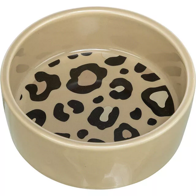 Keramická miska LEO, 0,3 l/ 12 cm, hnědá/leopardí TRIXIE