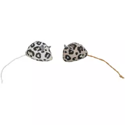 Myška plyšová s catnipem, 5 cm, 2 ks v balení, leopardí