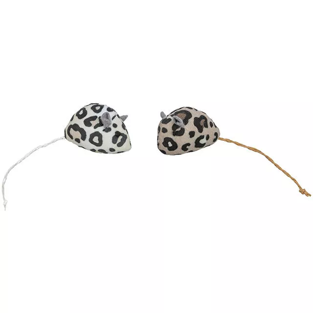 Myška plyšová s catnipem, 5 cm, 2 ks v balení, leopardí TRIXIE