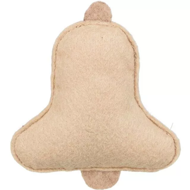 Vánoční zvoneček s catnipem, 9.5 cm, filc, béžová TRIXIE
