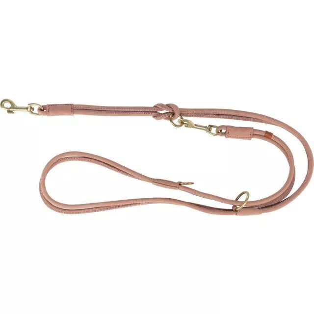 Vodítko PURE kožené kulaté nastavitelné, S: 2 m/ 10 mm, růžová TRIXIE