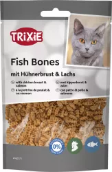 Fish Bones, rybí kostičky s kuřecími prsy a lososem, 50 g TRIXIE