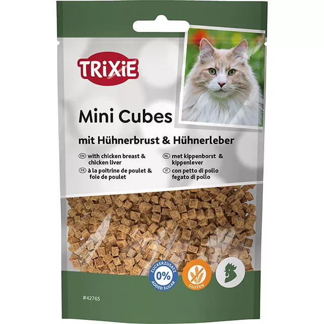 Mini Cubes, kostičky s kuřecími prsy a játry, 50 g TRIXIE