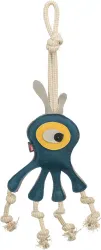 Monster - příšerka na laně, 47 cm, hračka pro psy, 100% pravá kůže/lano, petrolejová TRIXIE