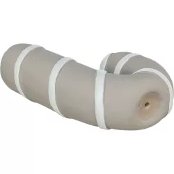 Vánoční cukrová hůlka, se zvukem, 10 cm, latex, šedobéžová TRIXIE
