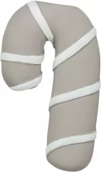 Vánoční cukrová hůlka, se zvukem, 10 cm, latex, šedobéžová TRIXIE