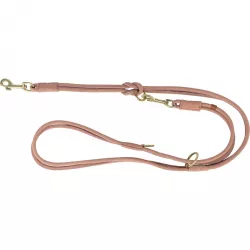 Vodítko PURE kožené kulaté nastavitelné, S: 2 m/ 10 mm, růžová TRIXIE