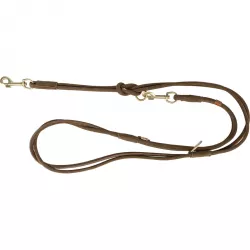 Vodítko PURE kožené kulaté nastavitelné, S: 2 m/ 10 mm, hnědá TRIXIE