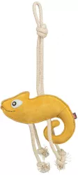 Chamelion - chameleon na laně, 45 cm, hračka pro psy, 100% pravá kůže/lano, žlutá TRIXIE