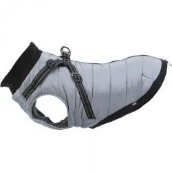Obleček PONTIS - vesta s postrojem, stříbrošedá S: 33cm, hruď: 48-52cm, krk: 36cm TRIXIE
