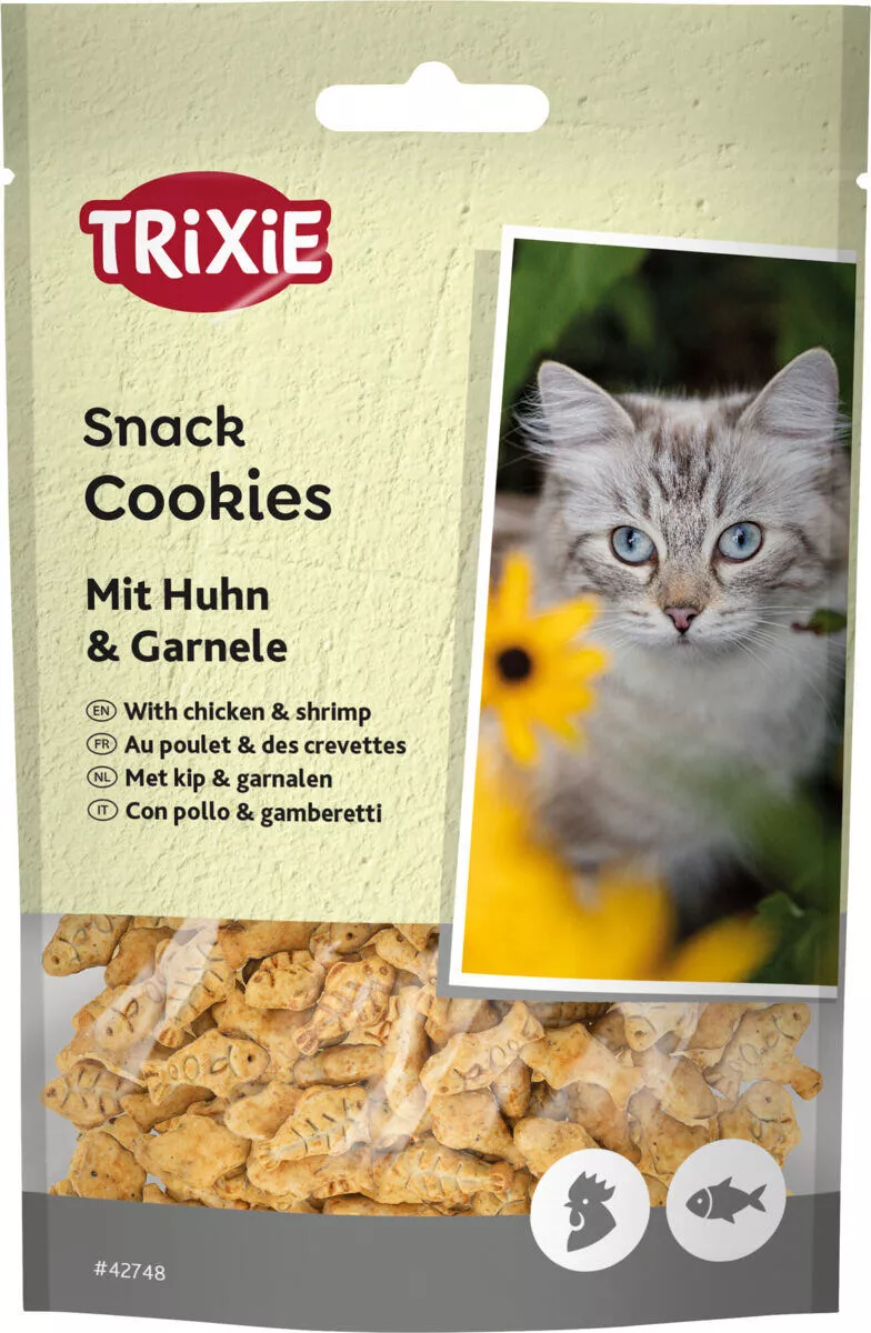 Cookies, sušenky s kuřetem a krevetami pro kočky, 50 g TRIXIE