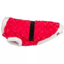 Vánoční plyšový obleček Santa, červená XS: 30cm, hruď: 44cm TRIXIE