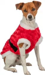 Vánoční plyšový obleček Santa, červená XS: 30cm, hruď: 44cm TRIXIE
