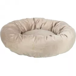 Vánoční sametový pelech LIVIA, kulatý s okrajem, ø 50 cm, béžová TRIXIE
