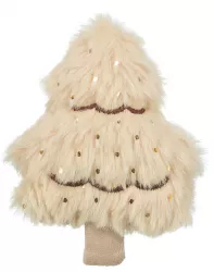 Vánoční stromek s catnipem, 10.5 cm, plyš, béžová/zlatá TRIXIE