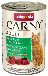 ANIMONDA konzerva CARNY Adult - hovězí, krůta, králík 400g