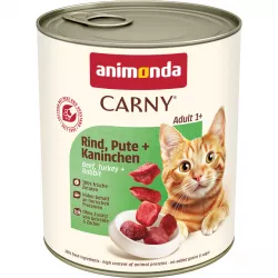 ANIMONDA konzerva CARNY Adult - hovězí, krůta, králík 800g