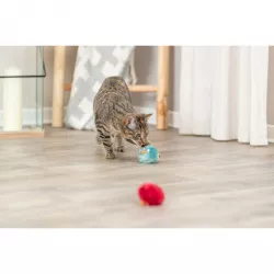 Chlupatý chrastící míček "ptáče", ø 6 cm, plyš, různé barvy TRIXIE