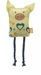 Hrací polštářek se zvířecím obličejemt, šustící, 10 cm, polyester TRIXIE